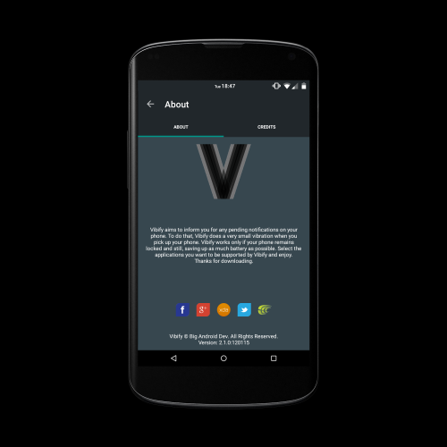 Vibify - Vibration Smart Alert Screen 1