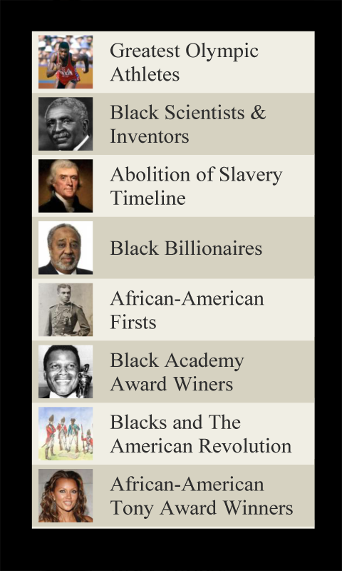 African American Lists Screen 2