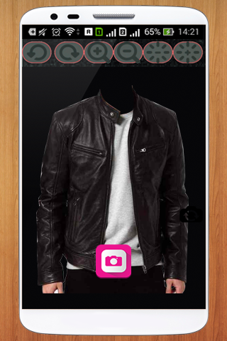 Men Leather Jacket Photo Suit