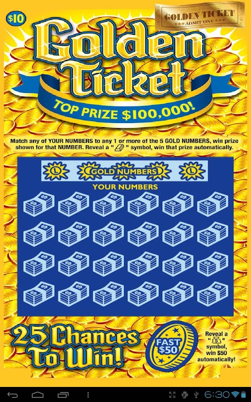 Android application Gold Ticket Lotto Scratch Off screenshort