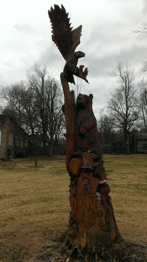 Eagle and Bear Carving Sculpture