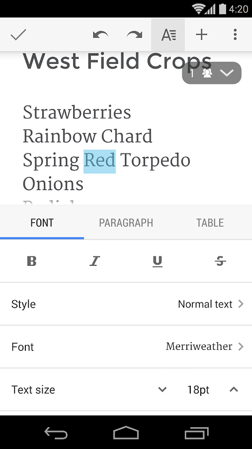 Google 문서 - screenshot