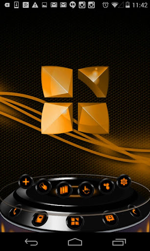 Next Launcher Theme OrangeDark