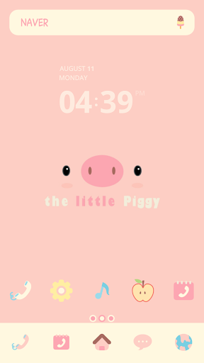 little piggy pink dodol theme