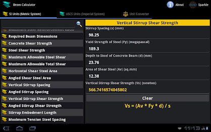 Beam Calculator Tablet poster 6