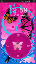 Motýli Theme GO Locker poster 1