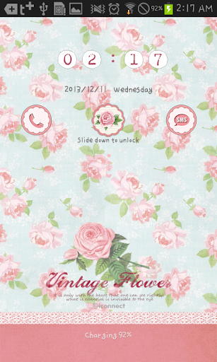 Vintage flower go locker theme