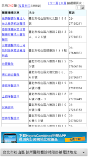 Free Download 台北市醫院診所時刻預約電話地址(總共3871筆) APK for Android