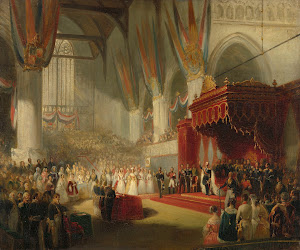 RIJKS: Nicolaas Pieneman: The Inauguration of King William II in the Nieuwe Kerk in Amsterdam on 28 November 1840 1845