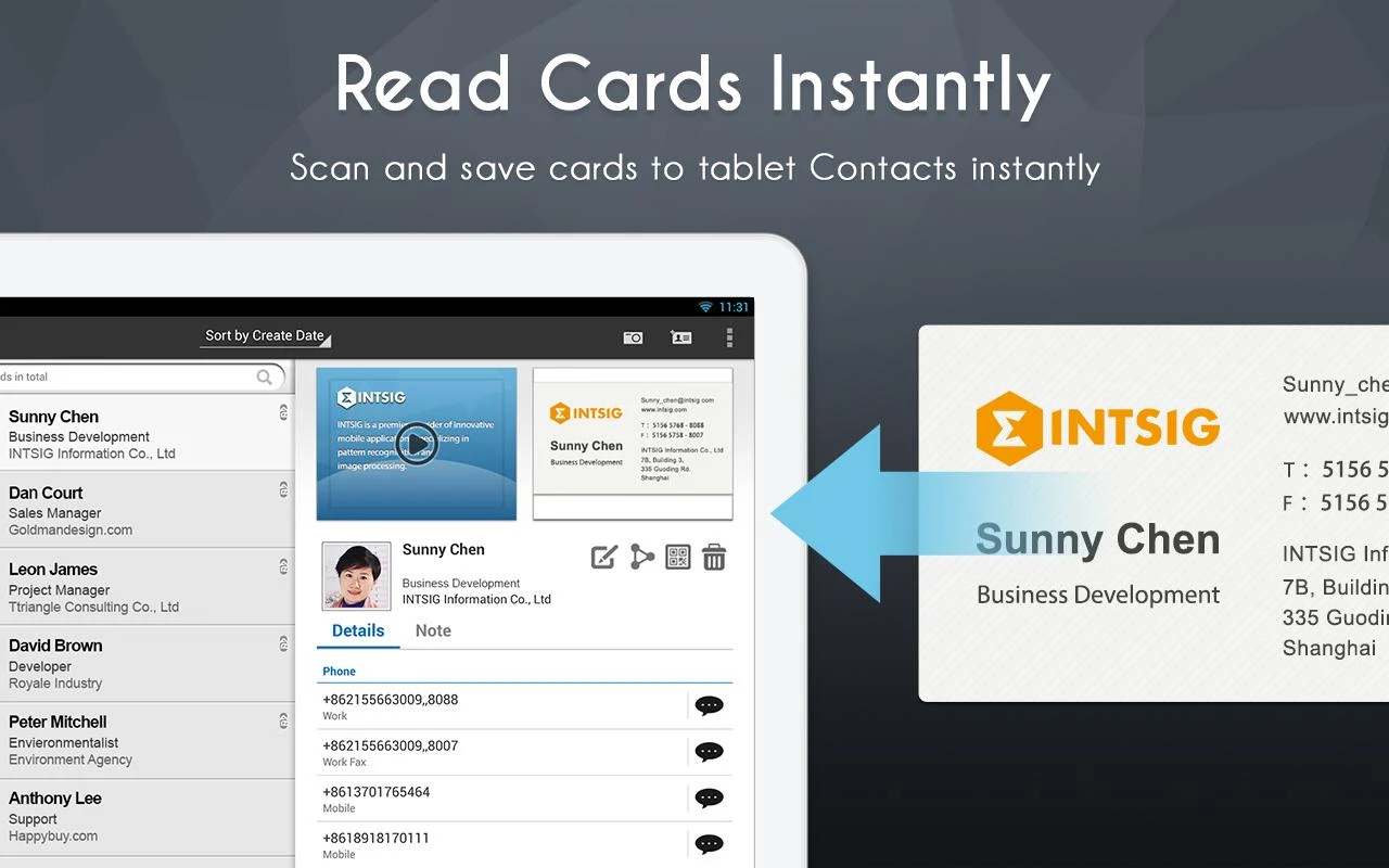 CamCard - Business Card Reader - screenshot