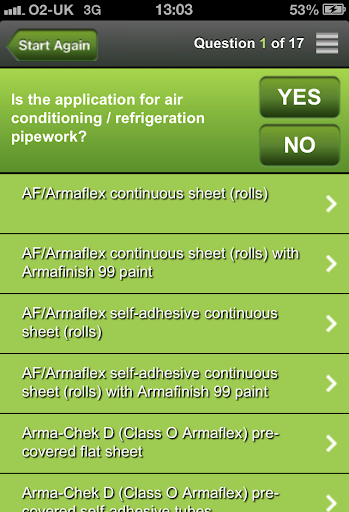 Armacell UK Product Selector