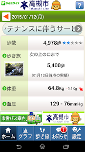 スマホ歩数計 for 高槻市(圖1)-速報App