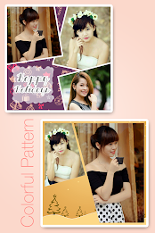 Edit photo with square frame poster 16