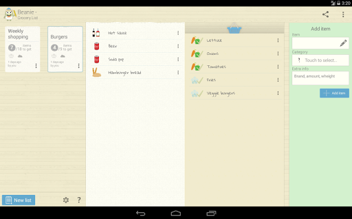 【免費購物App】Beanie Grocery List: Ad free-APP點子