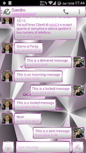 Download Theme Frame W Pink for SMS APK for Android