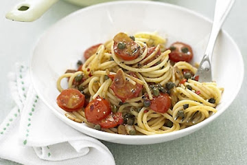 Cherry tomato & caper spaghetti