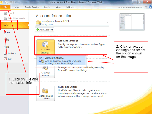 START OUTLOOK 2010 TUTORIAL