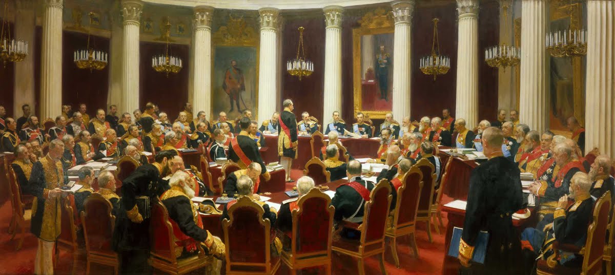 Ceremonial Sitting of the State Council on 7 May 1901 Marking the Centenary  of its Foundation - Ilya Repin — Google Arts & Culture