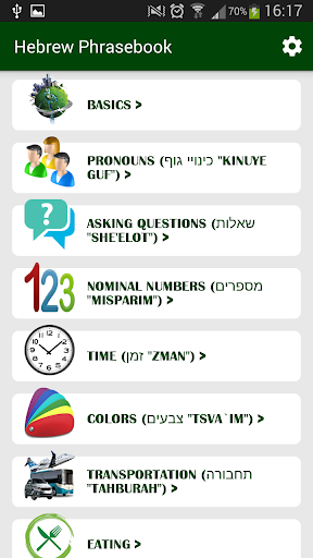 Hebrew phrasebook