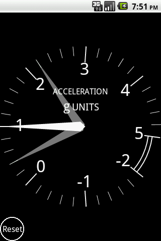 Android application Aircraft G Meter screenshort