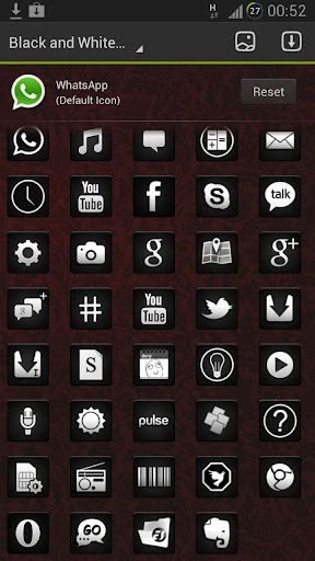 Black and White GO NOVA theme v2