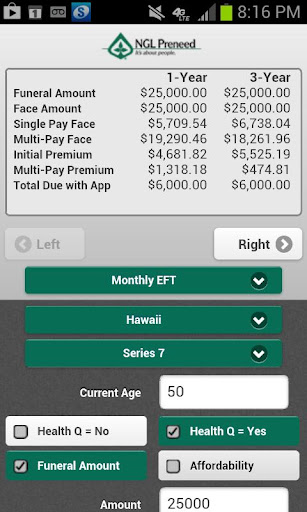 NGL Insurance Rate Calculator