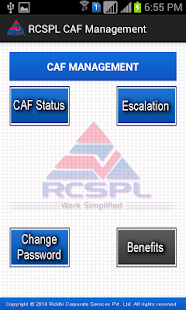 RCSPL CAF Management - screenshot thumbnail