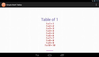 Simple Math Tables Multiply APK Screenshot #3