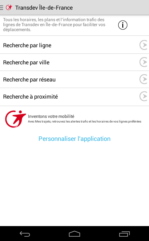 Transdev Ile-de-France Screen 2