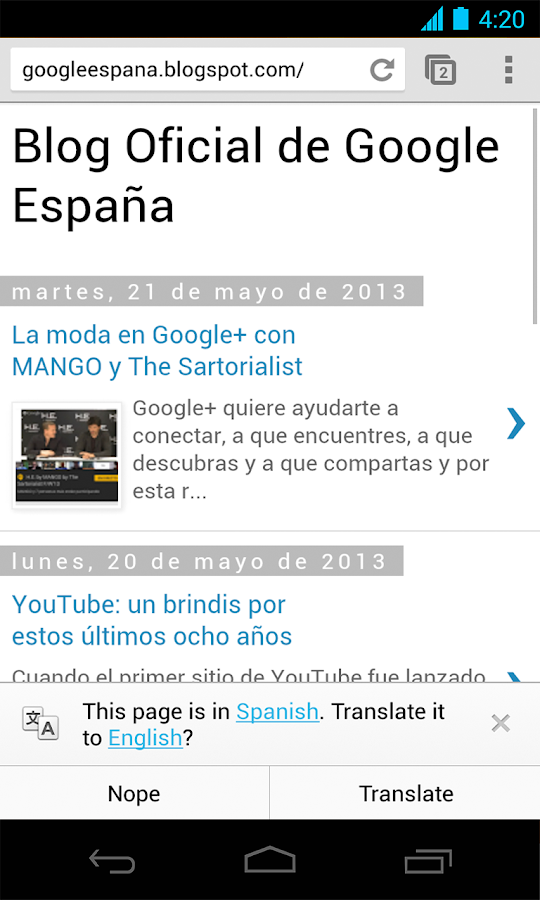 Chrome Browser - Google - screenshot