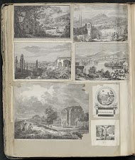 Albumblad met diverse voorstellingen