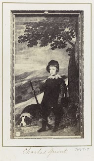 Fotoreproductie van een schilderij door Velázquez, voorstellend een portret van Balthasar Karel van Spanje