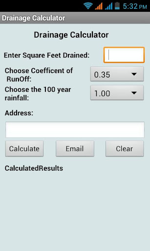 Drainage Calculator