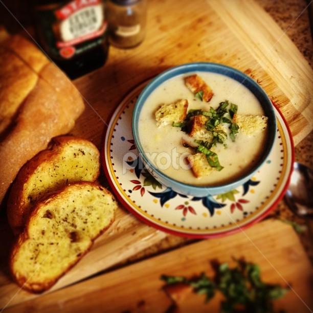Corn Chowder  by Matt Owen - Food & Drink Plated Food