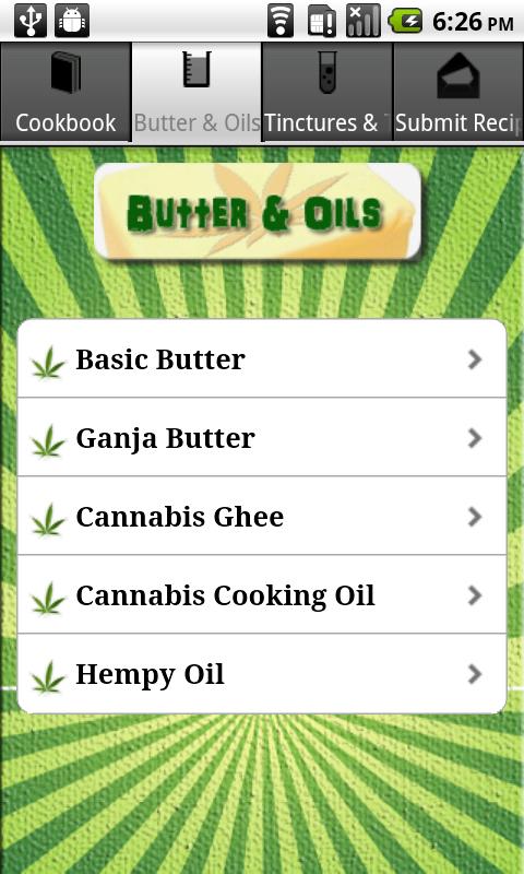 Weed Cookbook Screen 2