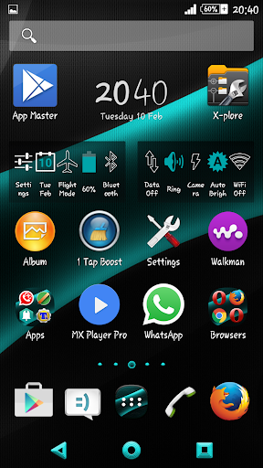 Theme XP Darkness TealOnBlack