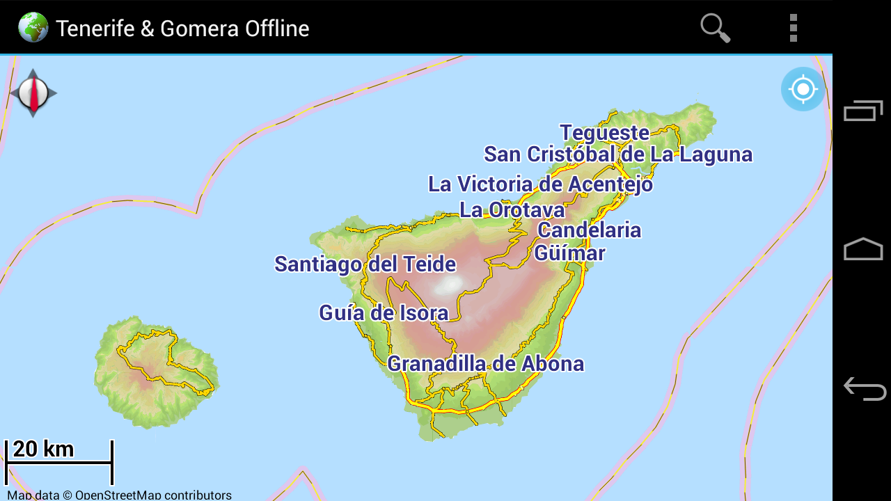 Android application Offline Map Tenerife &amp; Gomera screenshort