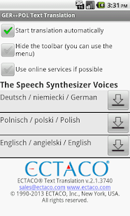 Eng-Pol-Ger Offline Translator Screenshots 2