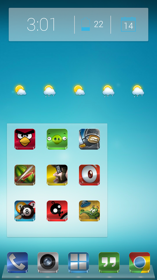 GLASS APEX/NOVA/GO/SMART THEME - screenshot