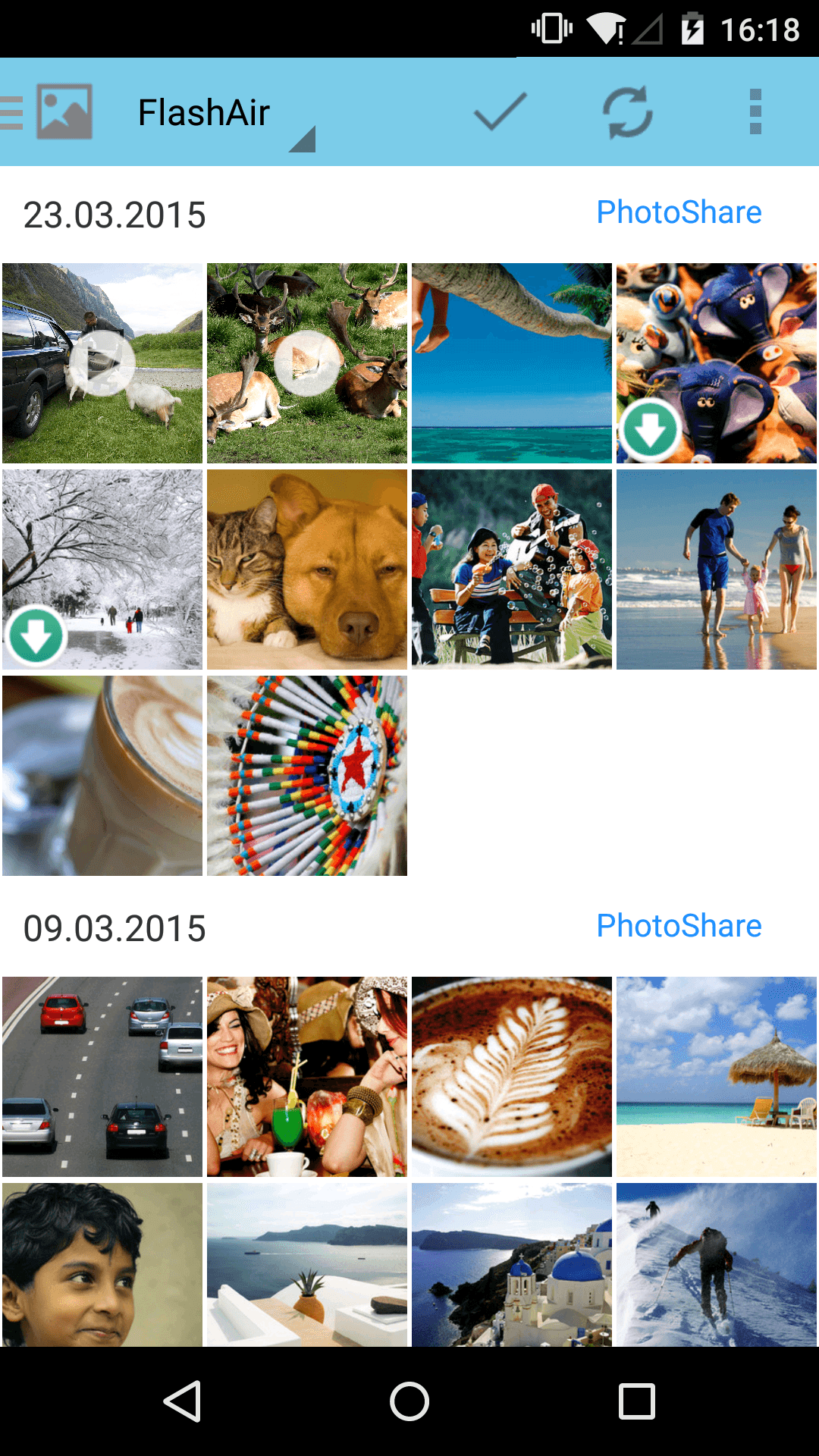 Android application FlashAir screenshort