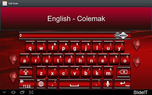 SlideIT English Colemak Pack