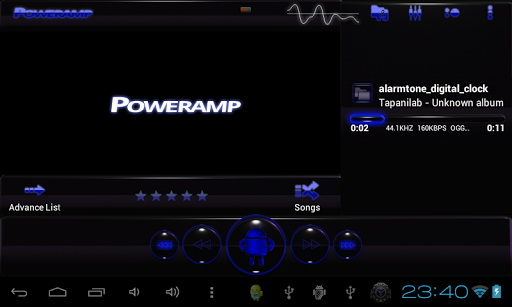 【免費音樂App】poweramp skin android blue-APP點子