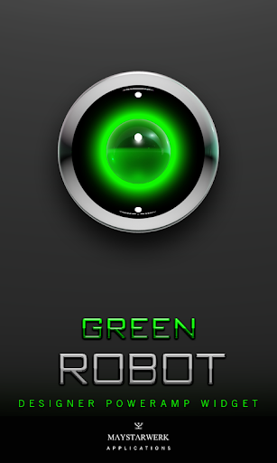 Poweramp Widget Green Robot