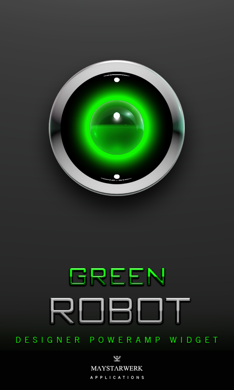 Poweramp Widget Green Robot Screen 1