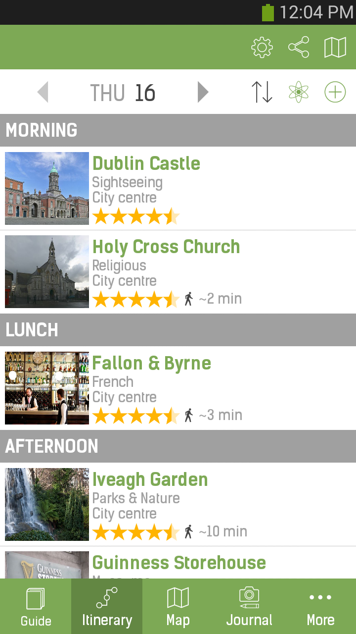 Dublin Travel Guide – mTrip Screen 3