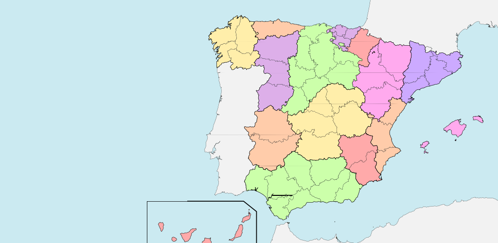 Карта провинций испании