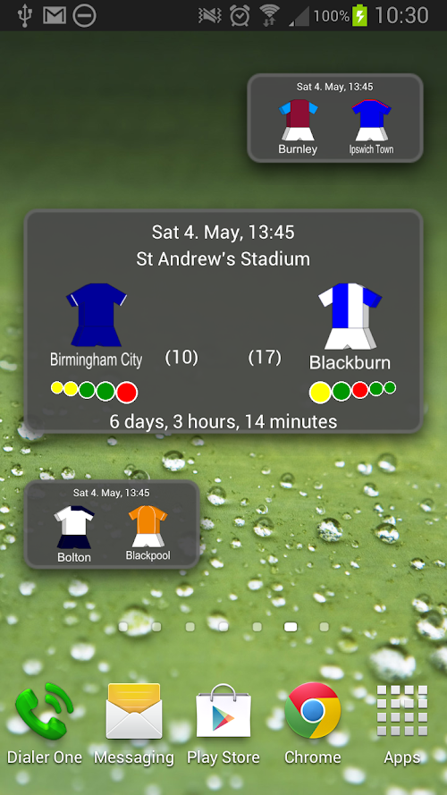 Android application Next Championship Match screenshort