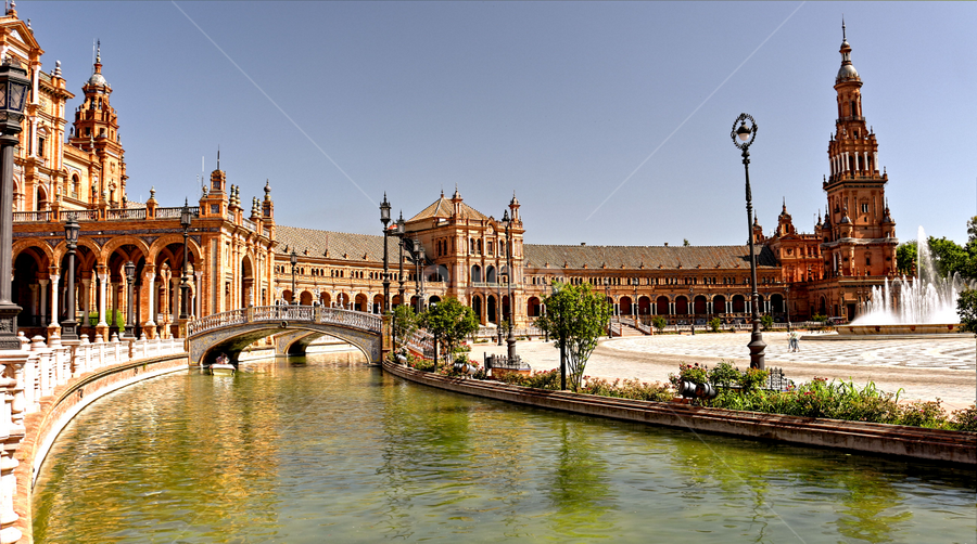 Plaza de España Seville Spain by Jennifer Wheatley-Wolf - City,  Street & Park Historic Districts
