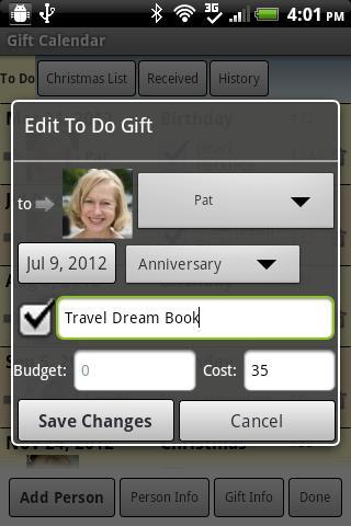 Gift Calendar Screen 2