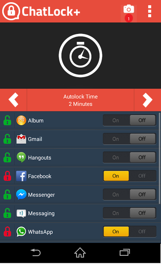 Messenger e Chat blocco- screenshot
